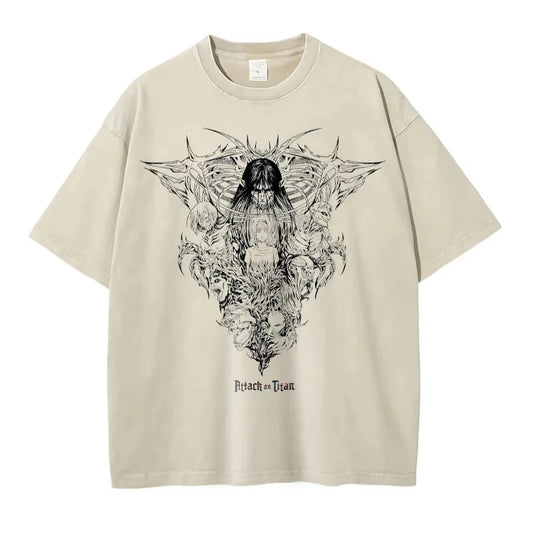 Vintage Eren Jaeger Attack on Titan Anime Tee - Unisex
