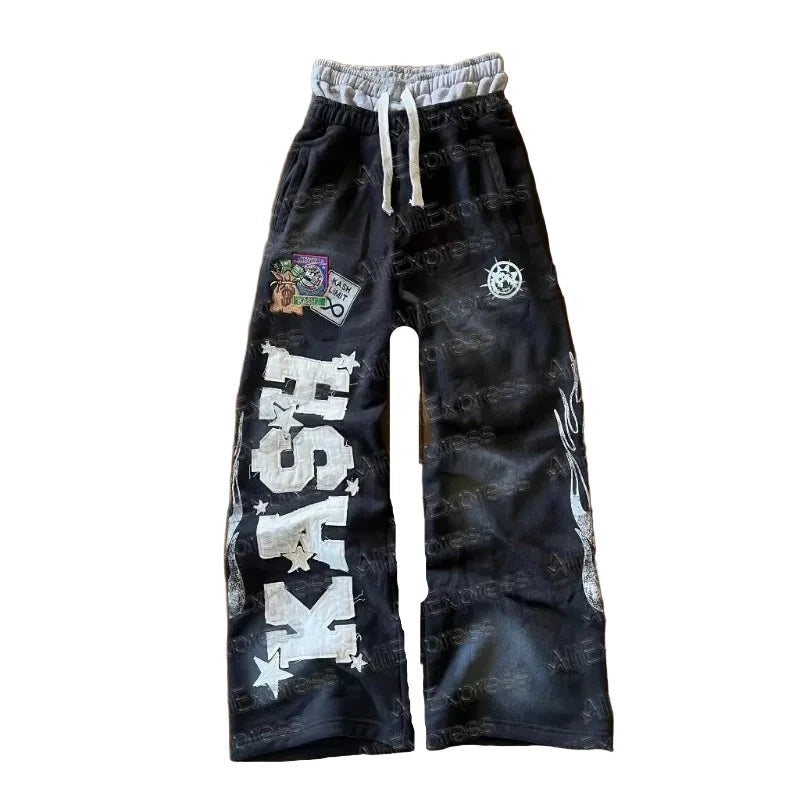 Y2K Summer Sweatpants – Men’s Gothic Hip Hop Baggy Pants