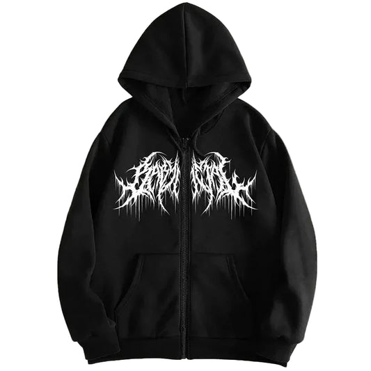 Y2K Graphic Hoodie – Men’s Hip Hop Gothic Streetwear