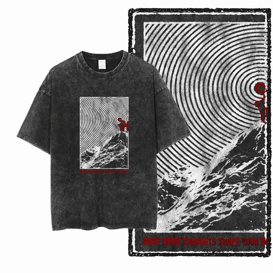 ZF STREETWEAR Printed Cotton Acid Washed- Exclusive Graphic Unisex T Shirt