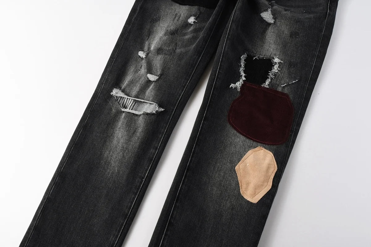 Purple Streetwear Low-Rise Skinny Jeans