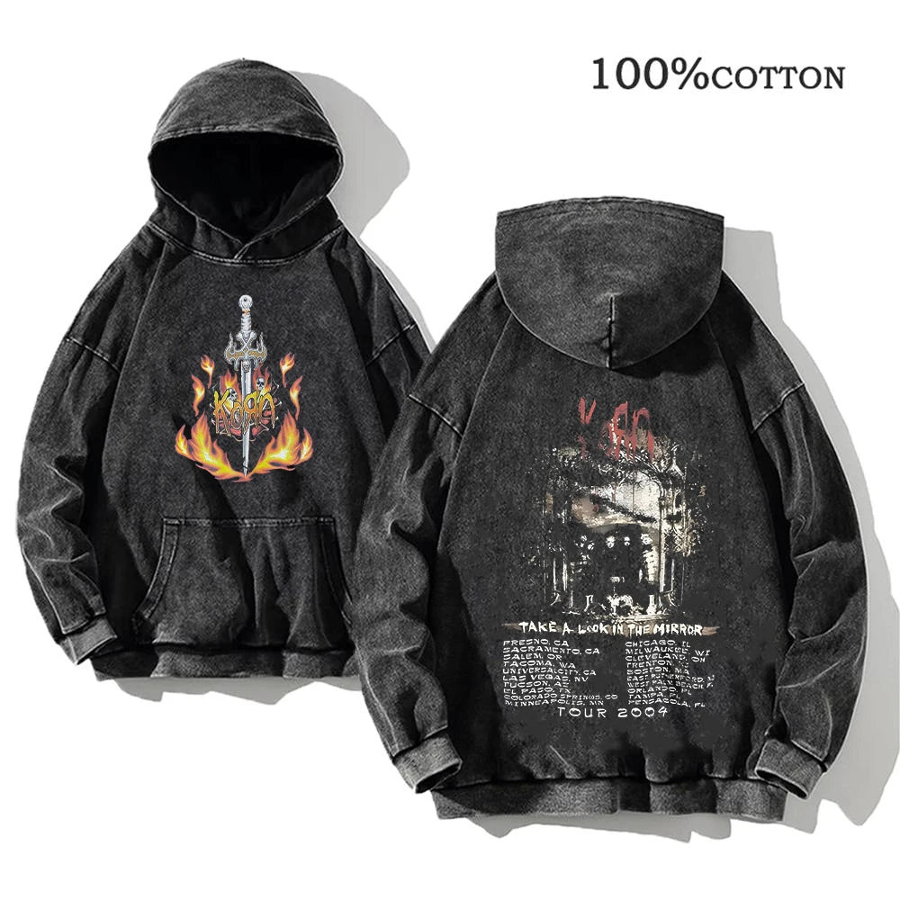 Korn Rock Band World Tour Hoodie – Vintage Streetwear Pullover