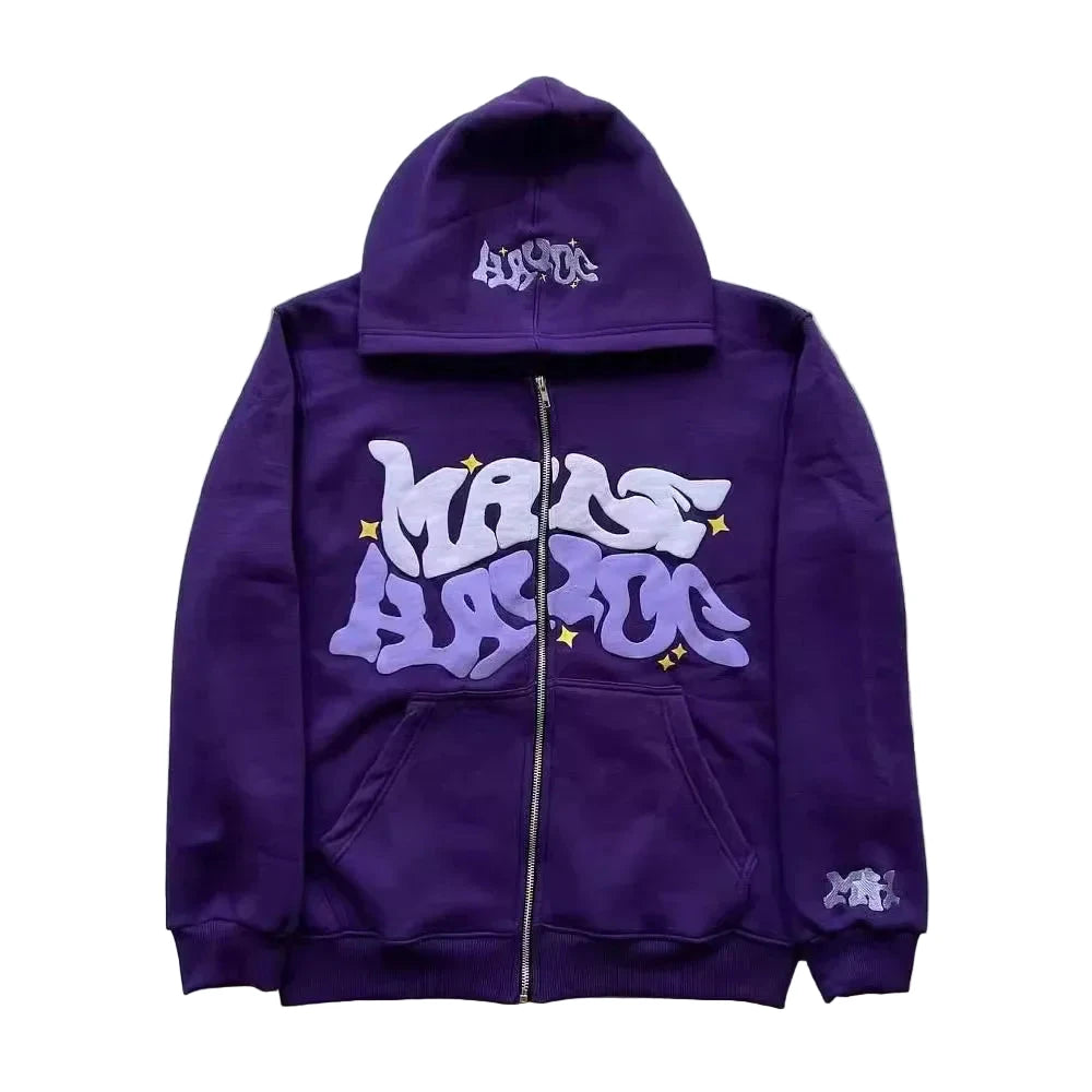 Y2K Retro Letter Zipper Hoodie – Unisex Autumn/Winter Jacket