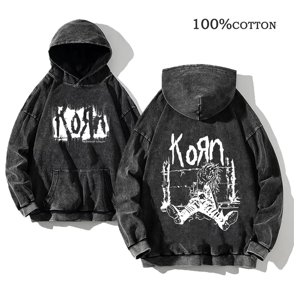 Korn Rock Band World Tour Hoodie – Vintage Streetwear Pullover