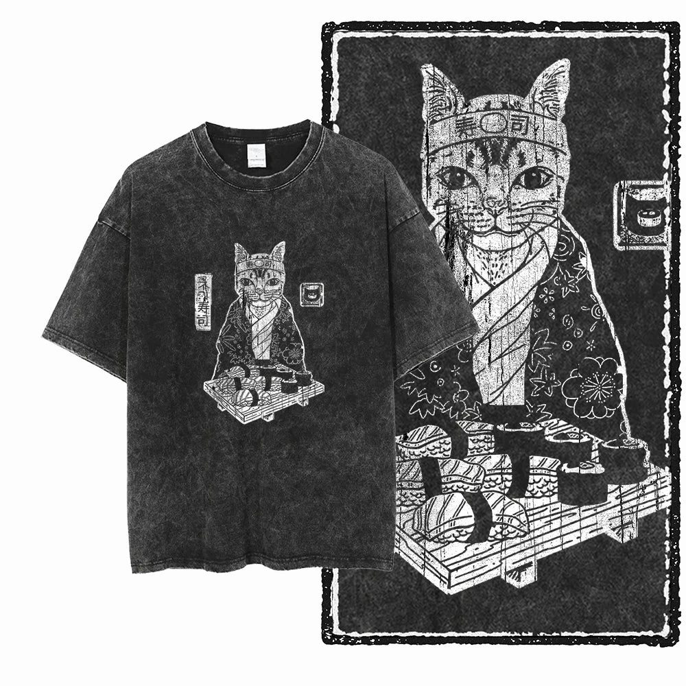 Acid-Washed Graphic T-Shirt – Unisex Streetwear Tee