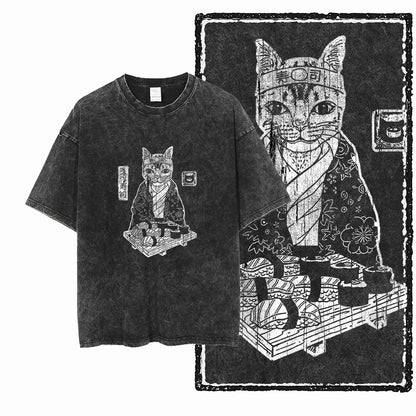 Acid-Washed Graphic T-Shirt – Unisex Streetwear Tee
