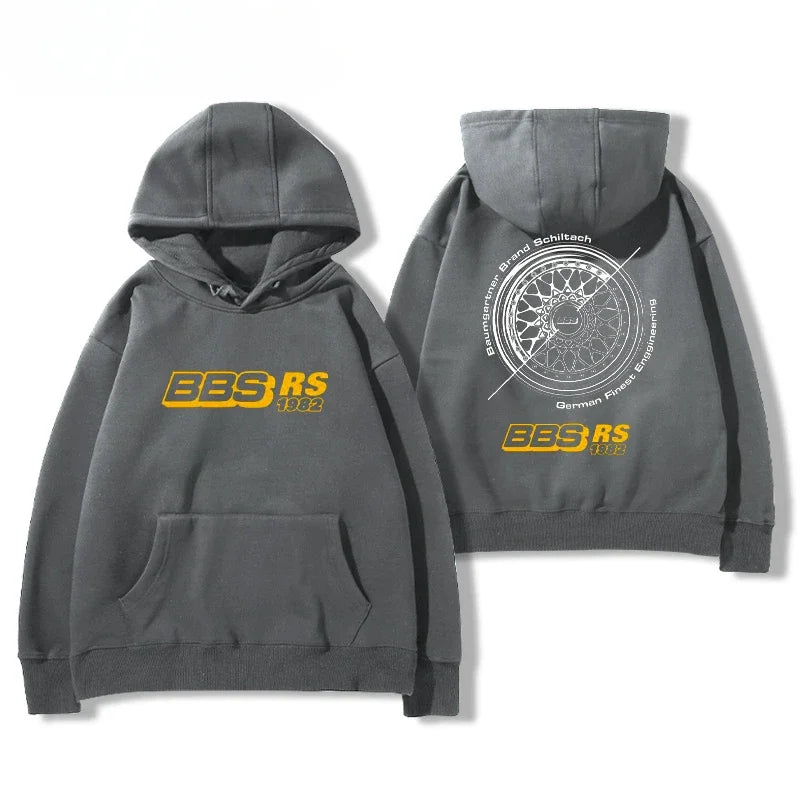 BBS Wheel Print Hoodie – Unisex Casual Car Culture Jacket