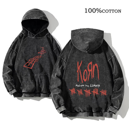 Korn Rock Band World Tour Hoodie – Vintage Streetwear Pullover