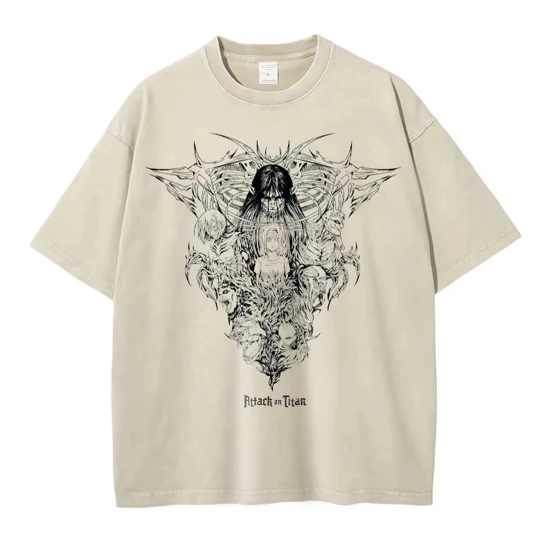 Vintage Eren Jaeger Attack on Titan Anime Tee - Unisex