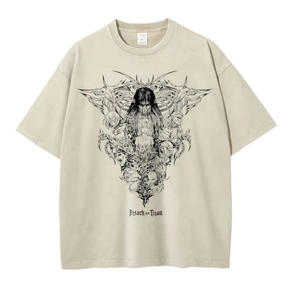 Vintage Eren Jaeger Attack on Titan Anime Tee - Unisex