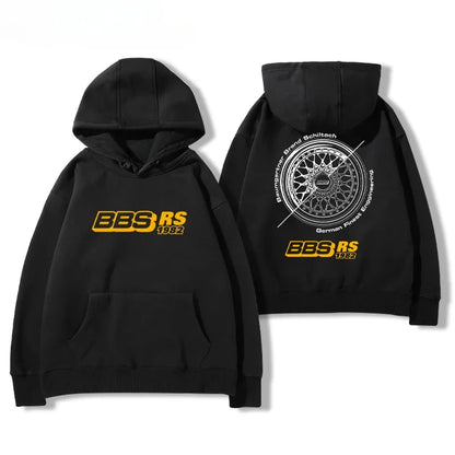 BBS Wheel Print Hoodie – Unisex Casual Car Culture Jacket