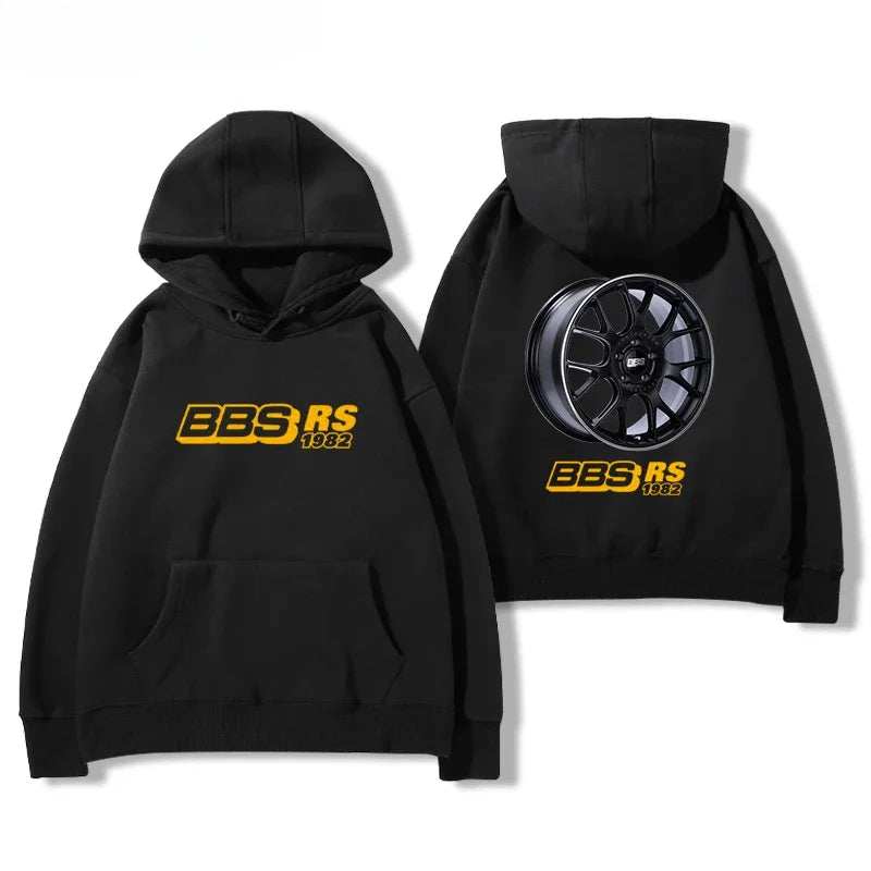 BBS Wheel Print Hoodie – Unisex Casual Car Culture Jacket