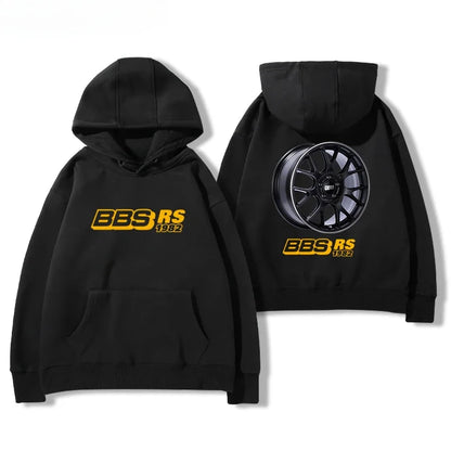 BBS Wheel Print Hoodie – Unisex Casual Car Culture Jacket