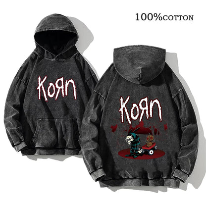 Korn Rock Band World Tour Hoodie – Vintage Streetwear Pullover