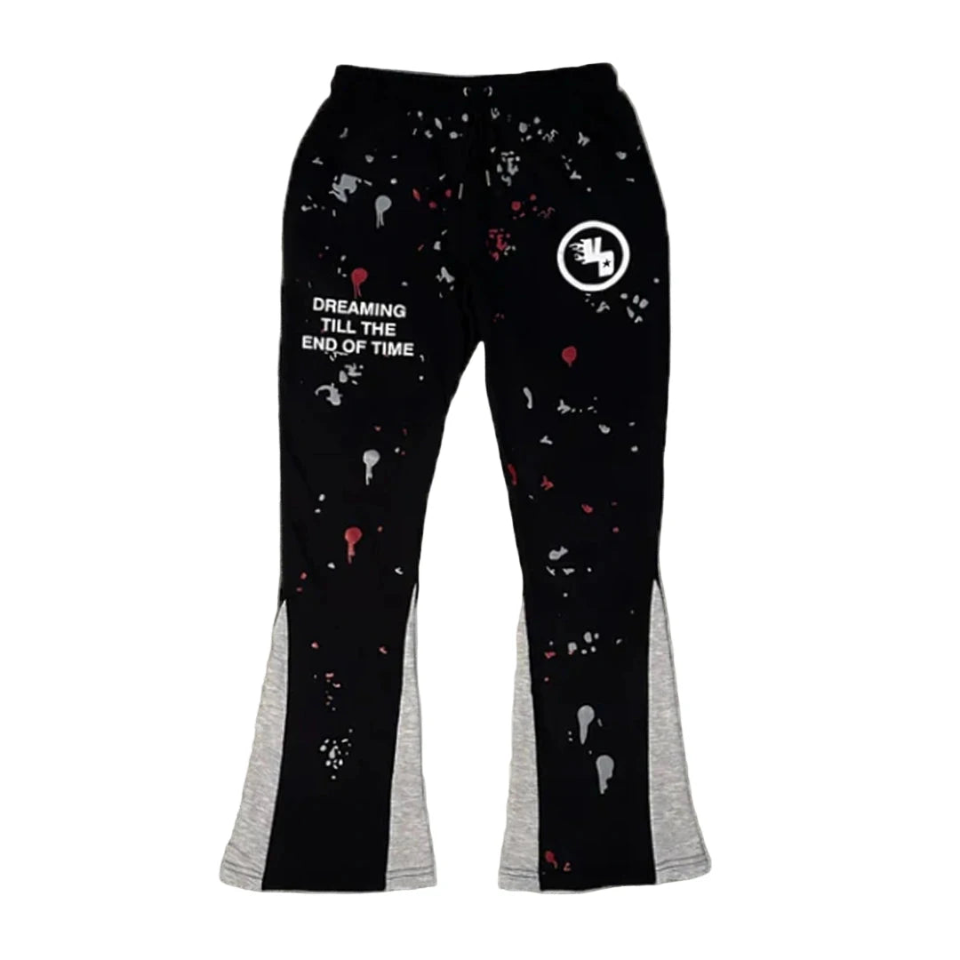 3D Print Loose Flared Sweatpants for Men and Women