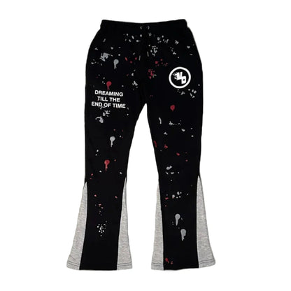 3D Print Loose Flared Sweatpants for Men and Women