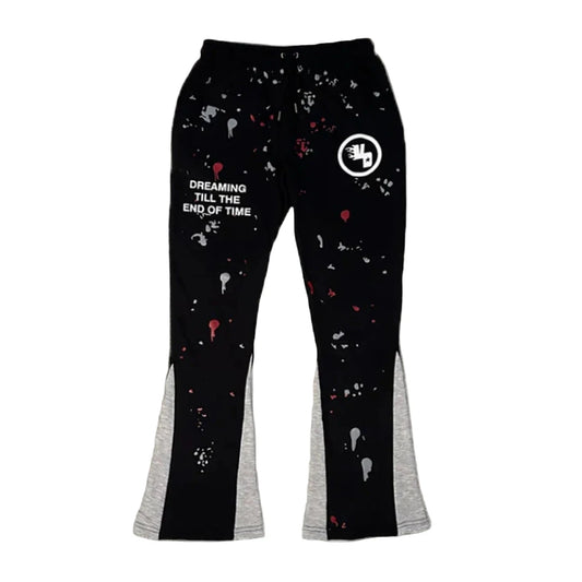 3D Print Loose Flared Sweatpants for Men and Women