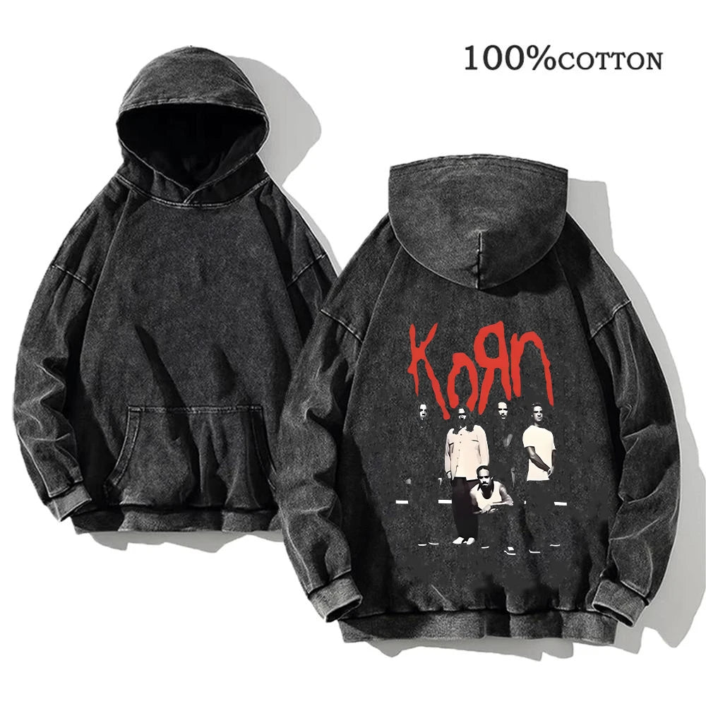 Korn Rock Band World Tour Hoodie – Vintage Streetwear Pullover