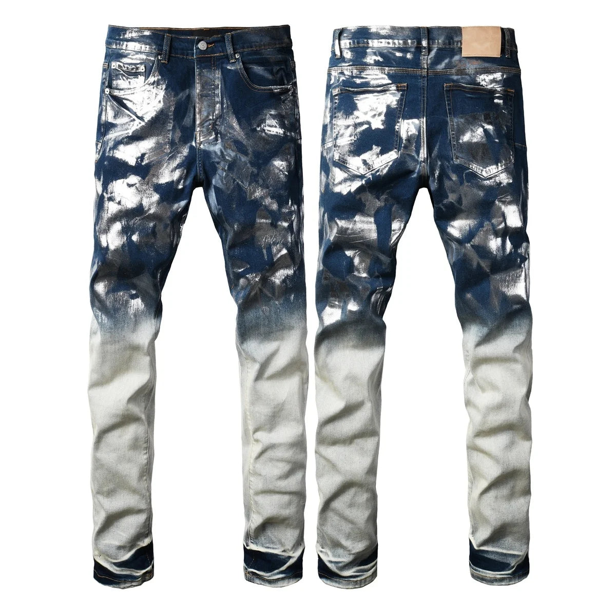 Purple Streetwear Low-Rise Skinny Jeans