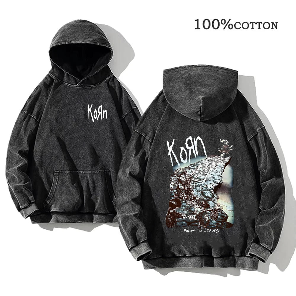 Korn Rock Band World Tour Hoodie – Vintage Streetwear Pullover