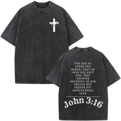Faith Over Fear Christian Bible Verse Vintage Tee - Unisex