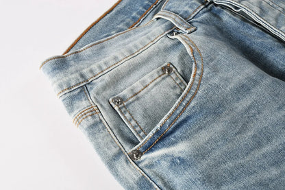 Purple Streetwear Low-Rise Skinny Jeans