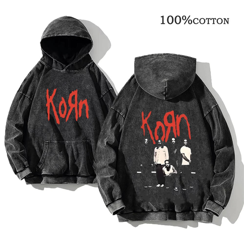 Korn Rock Band World Tour Hoodie – Vintage Streetwear Pullover