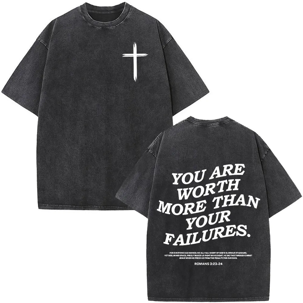Faith Over Fear Christian Bible Verse Vintage Tee - Unisex