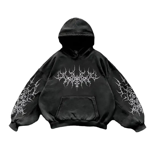 Phantom Core Hoodie – Oversized Y2K Gothic Streetwear