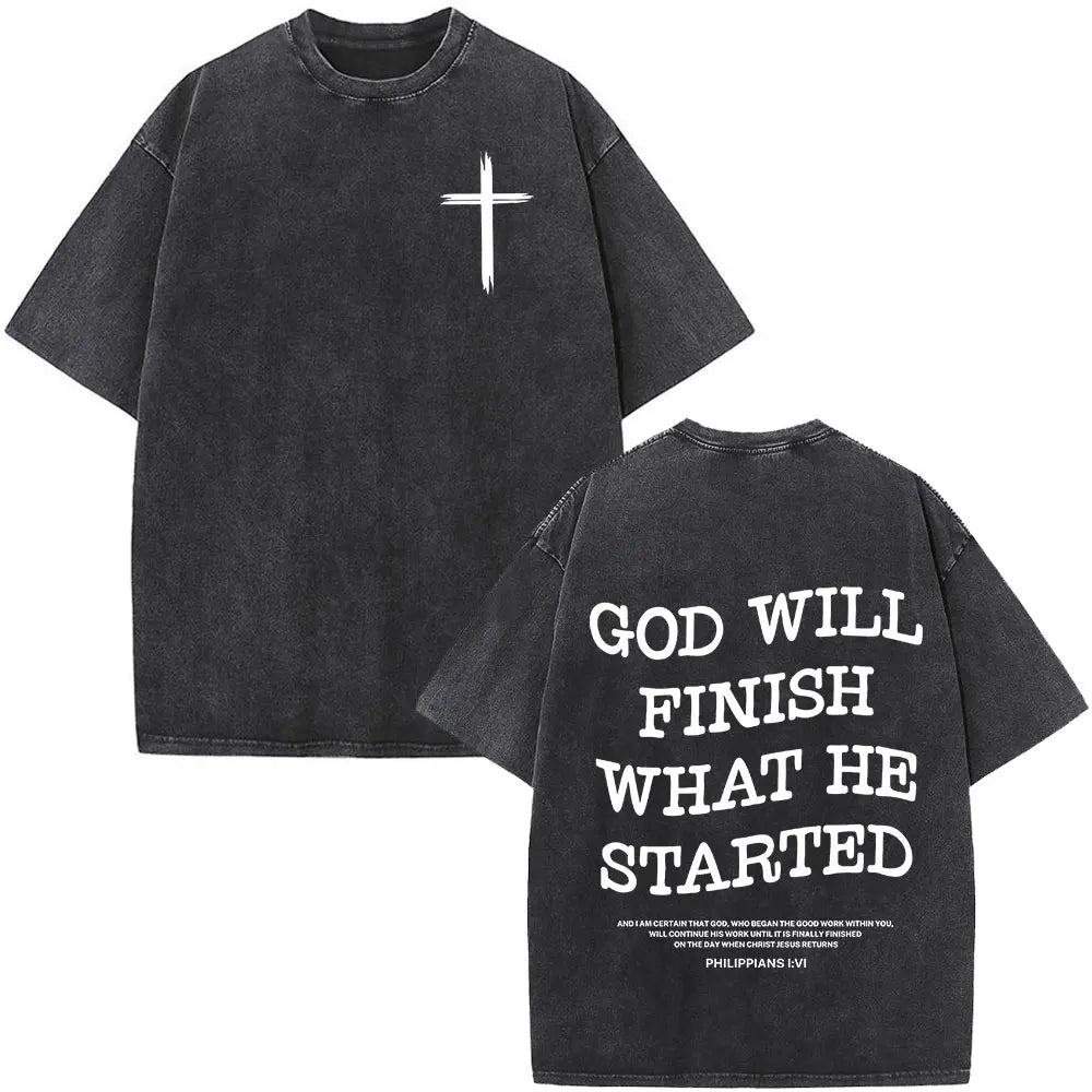 Faith Over Fear Christian Bible Verse Vintage Tee - Unisex