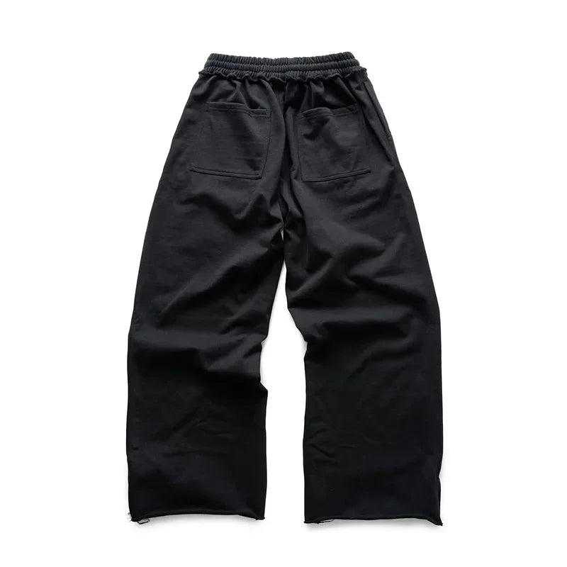 Y2K American Hip-Hop Letter Print Pants – Unisex Retro Loose Wide-Leg Streetwear.