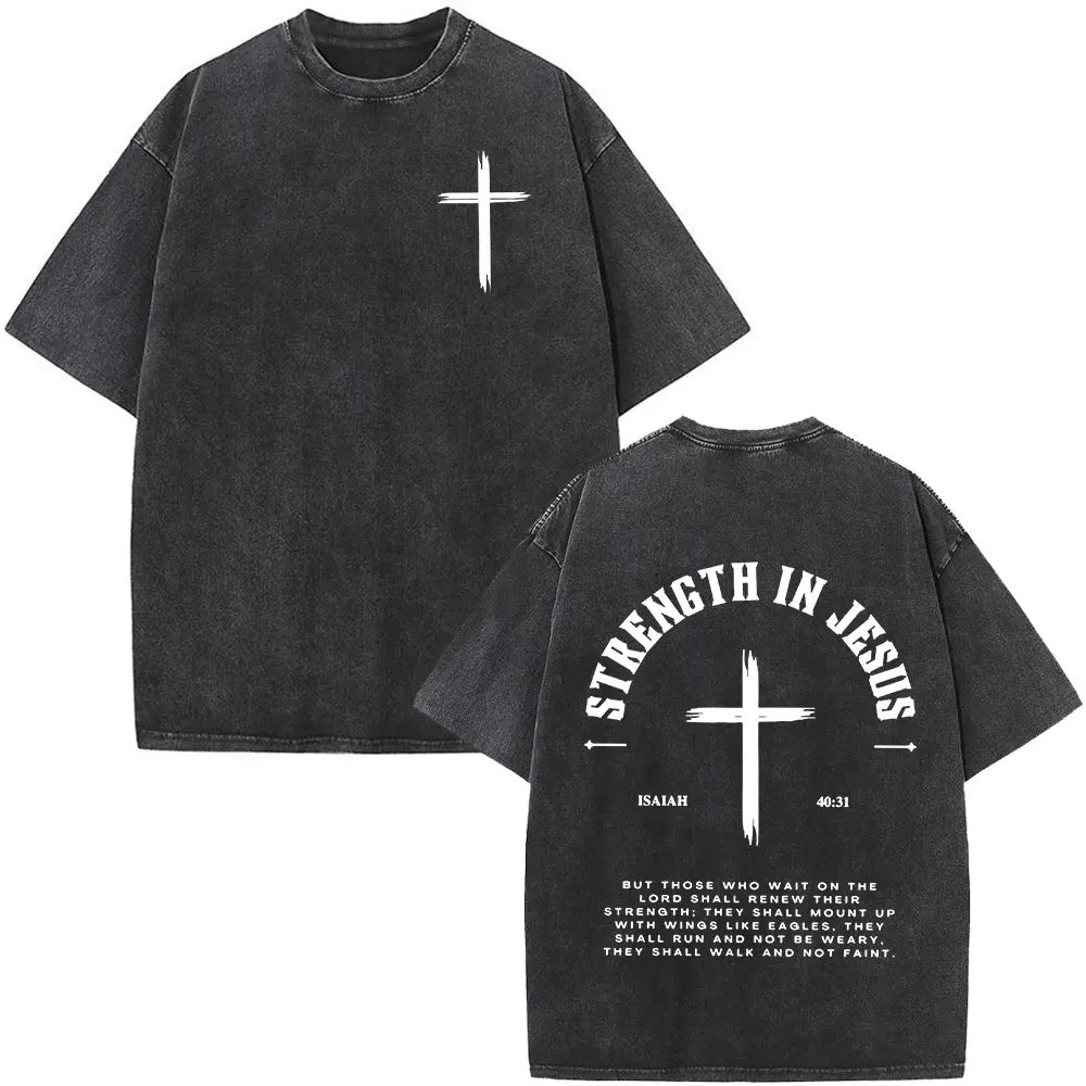 Faith Over Fear Christian Bible Verse Vintage Tee - Unisex