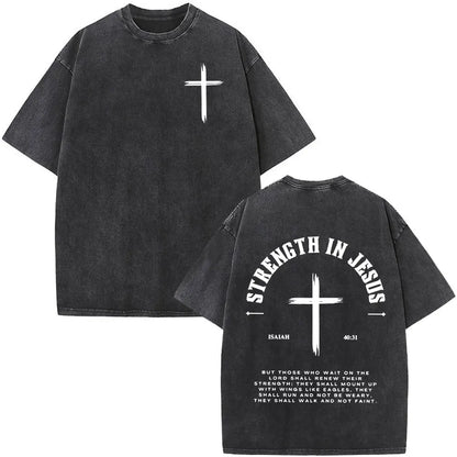 Faith Over Fear Christian Bible Verse Vintage Tee - Unisex