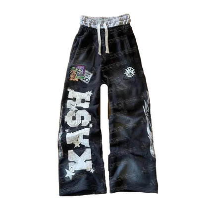 Y2K Summer Sweatpants – Men’s Gothic Hip Hop Baggy Pants