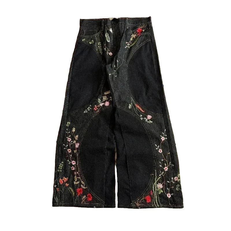 Y2K Baggy Jeans Men – Harajuku Gothic Vintage Printed Wide-Leg Streetwear