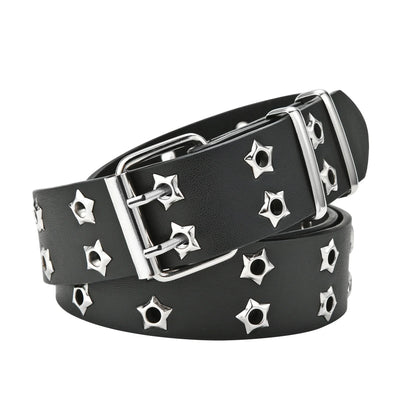 Y2K Punk Rivet Leather Belts for Women and Men