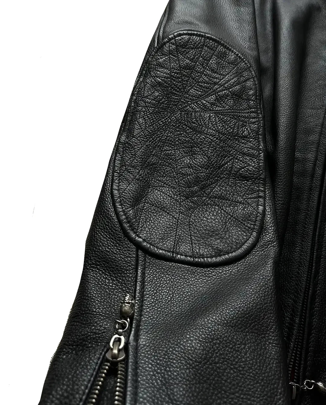 Y2K Skull Embroidered Street Hip Hop Jacket Loose PU Leather - Man