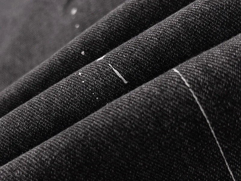 Retro Splicing Washed Jeans - Men’s Hip Hop High Street