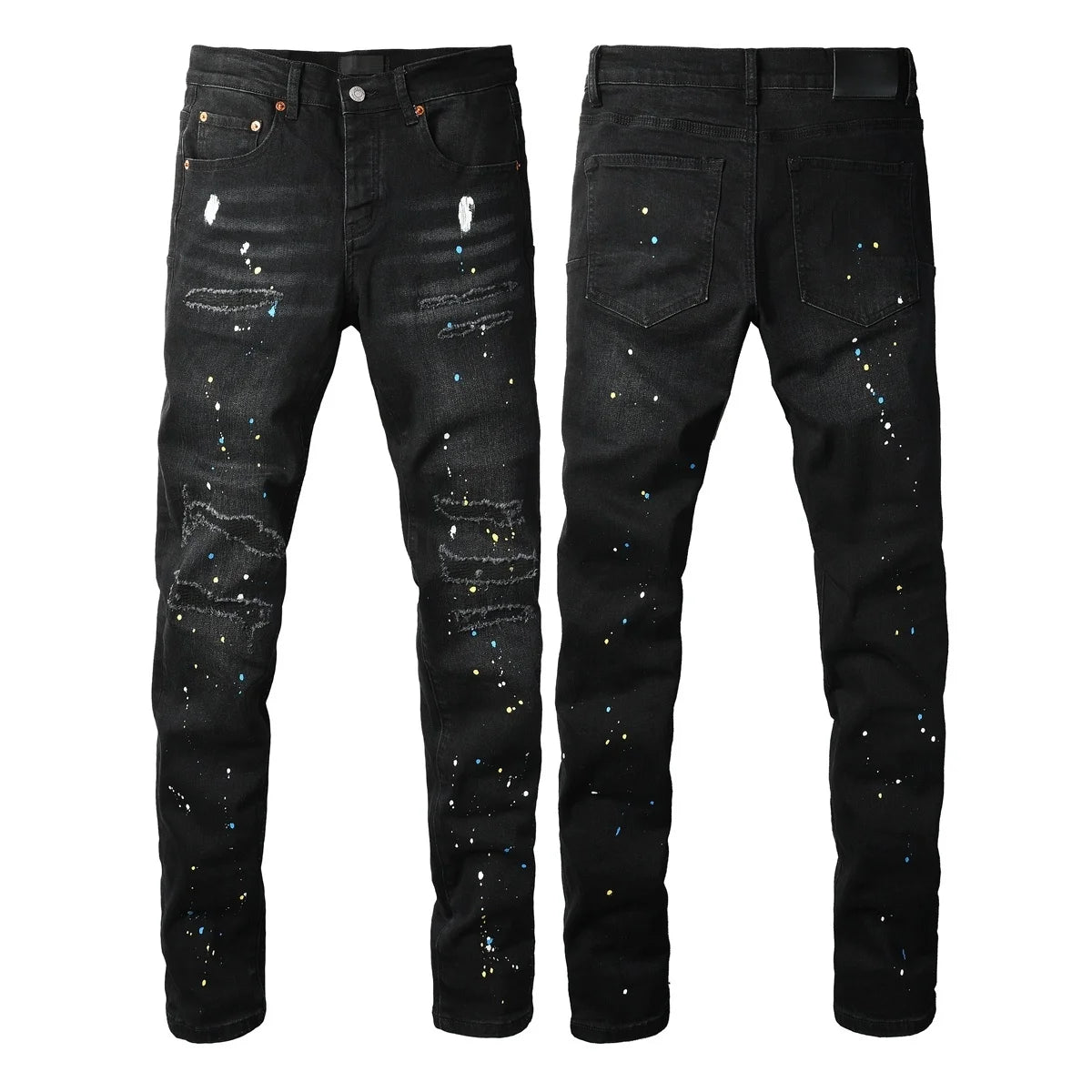 Purple Streetwear Low-Rise Skinny Jeans