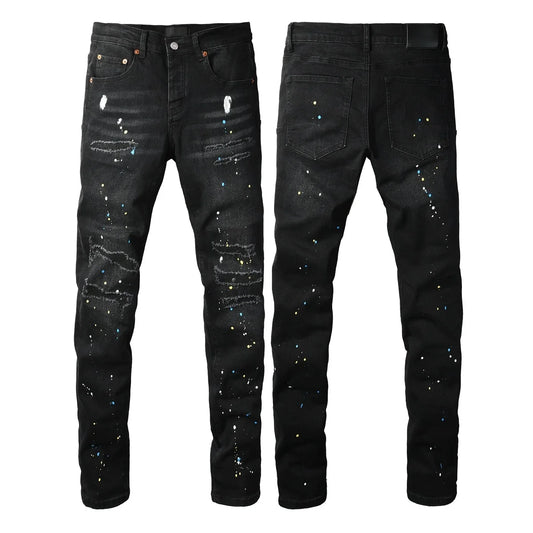 Purple Streetwear Low-Rise Skinny Jeans