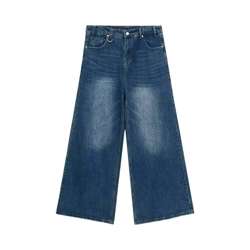 Summer Men’s Vintage Straight Wide-Leg Denim Jeans - Unisex