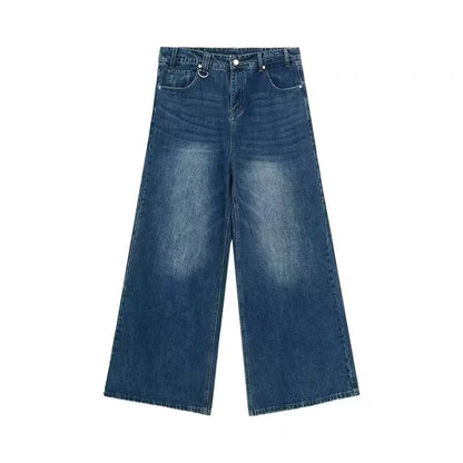 Summer Men’s Vintage Straight Wide-Leg Denim Jeans - Unisex