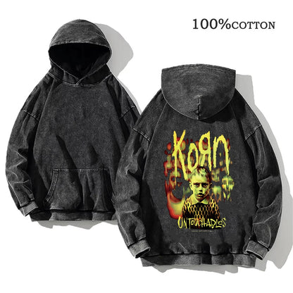 Korn Rock Band World Tour Hoodie – Vintage Streetwear Pullover