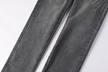 Purple Streetwear Low-Rise Skinny Jeans