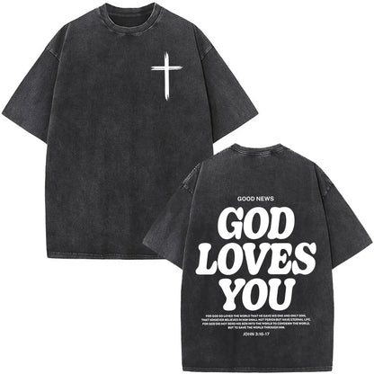 Faith Over Fear Christian Bible Verse Vintage Tee - Unisex