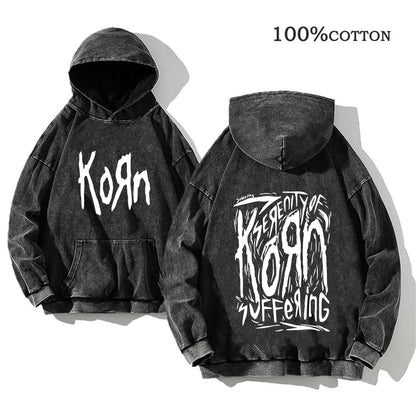 Korn Rock Band World Tour Hoodie – Vintage Streetwear Pullover