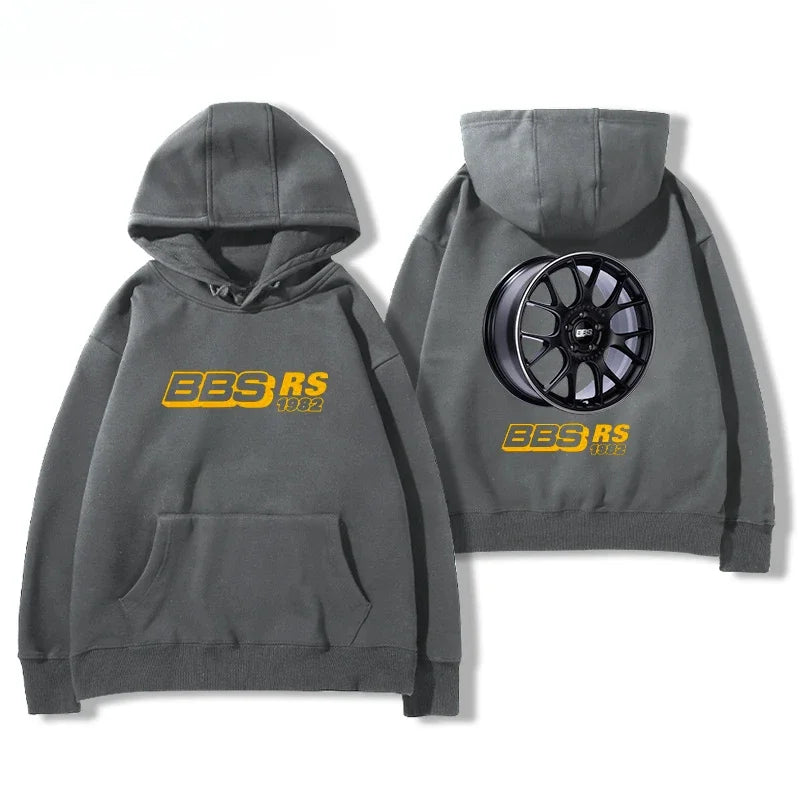 BBS Wheel Print Hoodie – Unisex Casual Car Culture Jacket