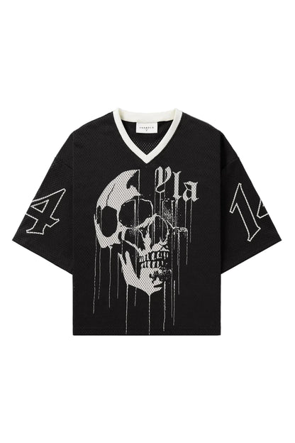 Super Large T-shirt Men - Large Mesh Printed Short Sleeve Top