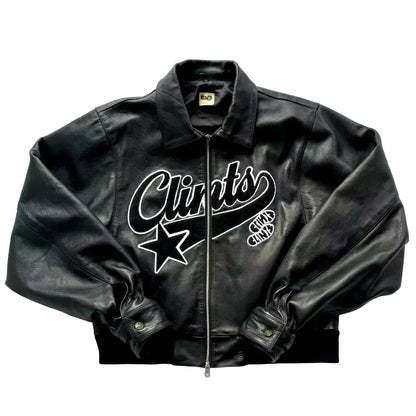 Y2K Retro Harajuku Leather Motorcycle Jacket Hip Hop - Man