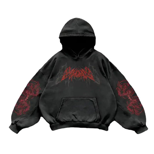 Phantom Core Hoodie – Oversized Y2K Gothic Streetwear
